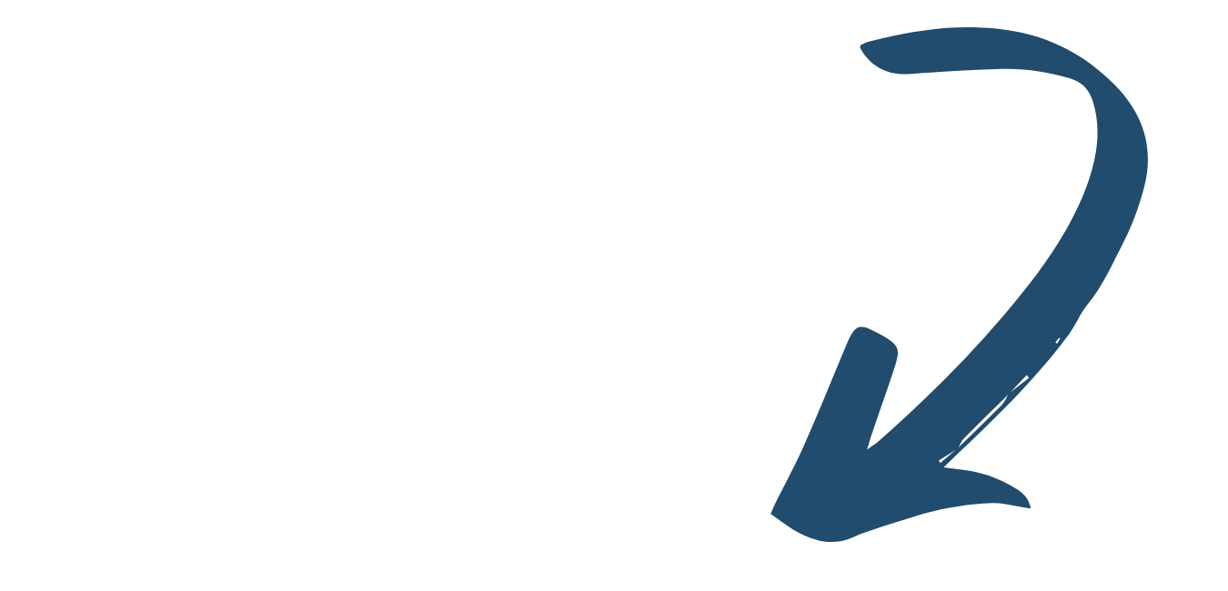 curved down arrow