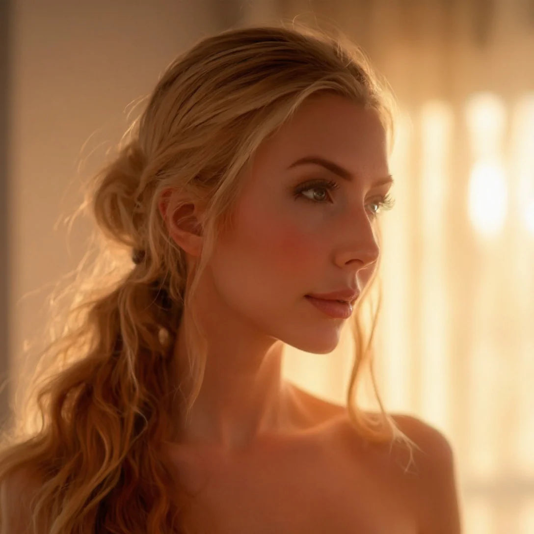 Andrea in her garden