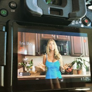 Andrea shooting her YouTube videos!