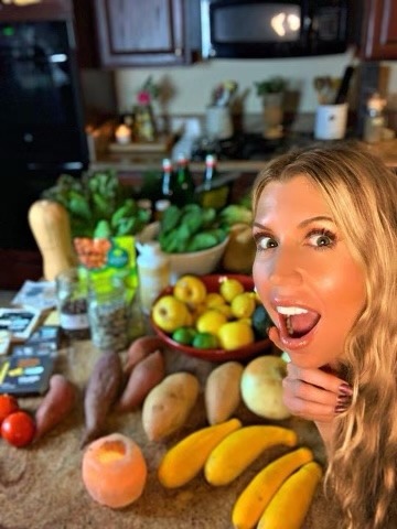 Andrea with fruits